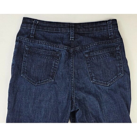 St. John Sport Size 4 Womens 25" Inseam Embroidered Pocket Logo Blue Denim Jeans - Picture 9 of 13